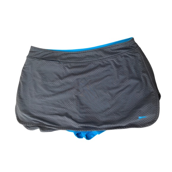 Slazenger Pants - Slazenger Women's Golf Skort Athletic Gray Blue L Large Skirt Shorts